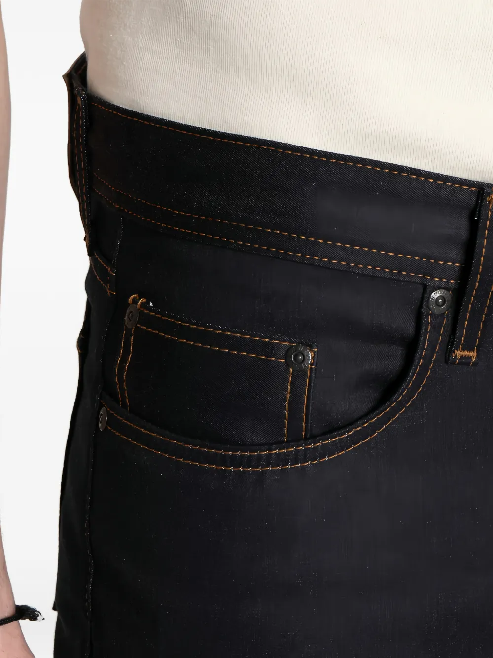 Naked and Famous Streamline Selvage jeans Blauw