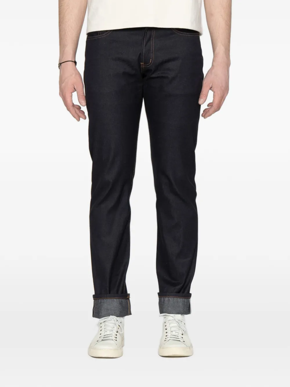 Naked and Famous streamline selvage jeans - Blu