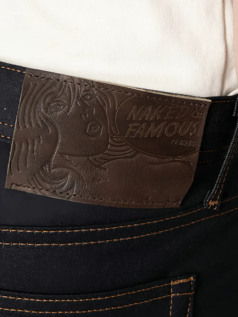 Naked and Famous Streamline Selvage jeans Blauw