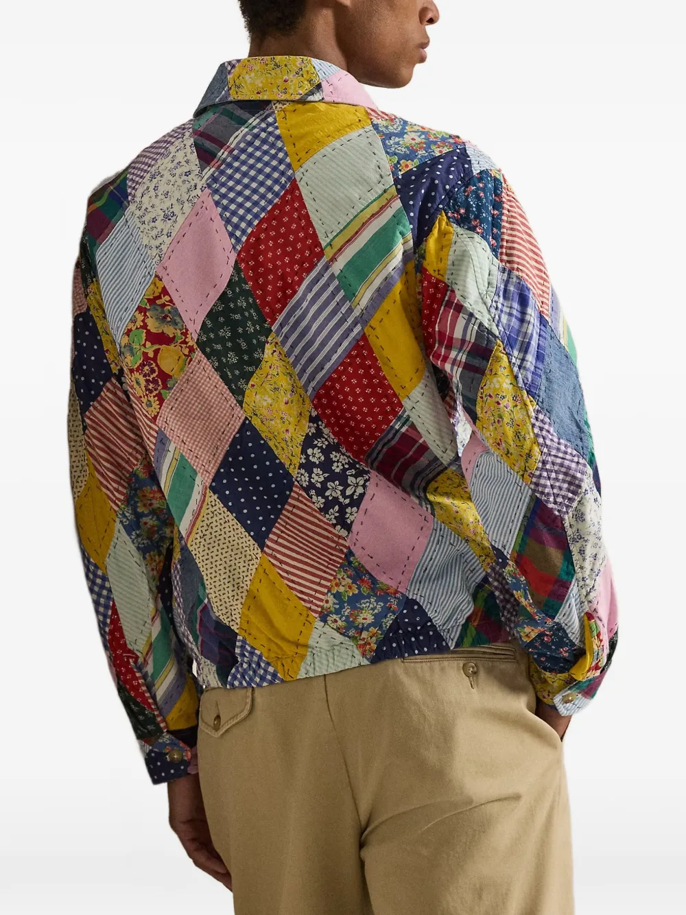 Polo Ralph Lauren The Bayport shirtjack met patchwork Blauw