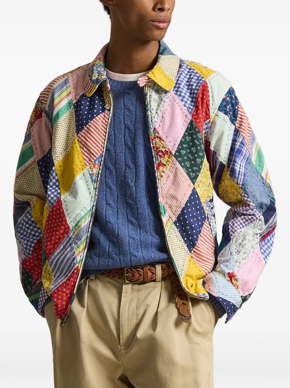 Polo Ralph Lauren The Bayport shirtjack met patchwork Blauw