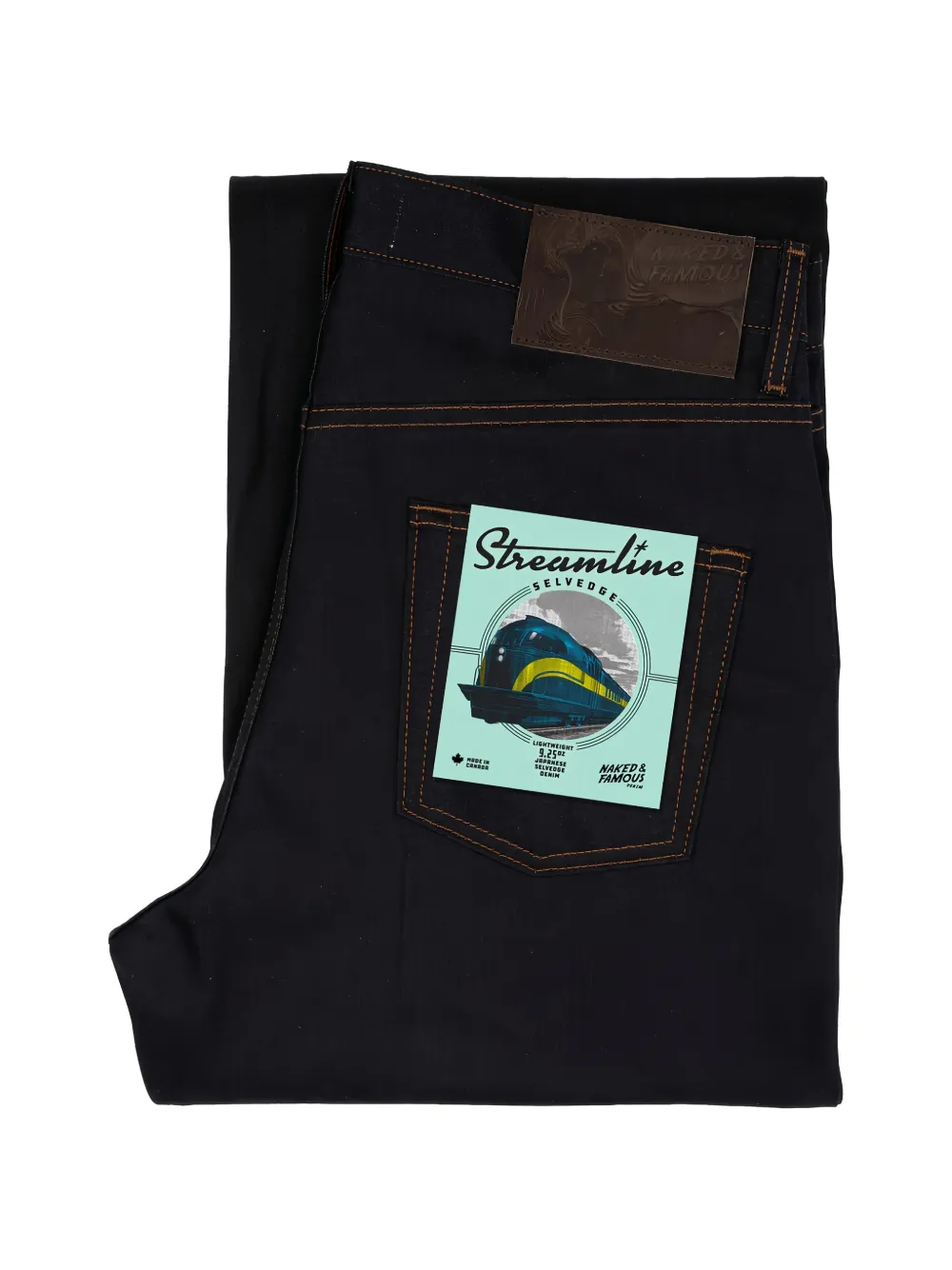 Naked and Famous streamline selvedge jeans - Blu