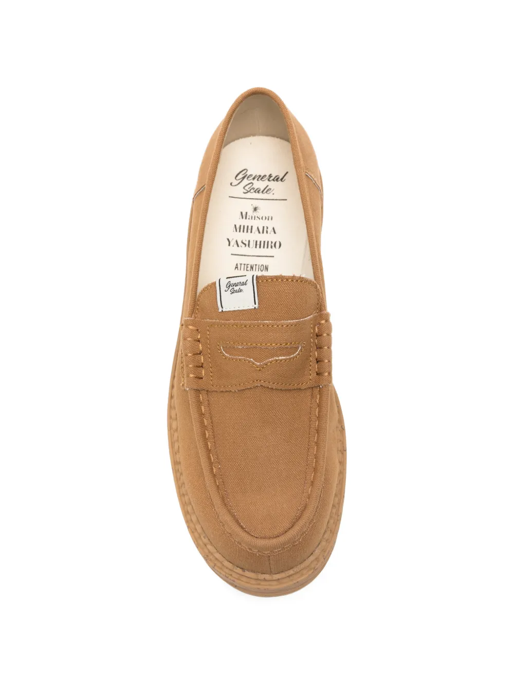 Maison MIHARA YASUHIRO logo-patch loafers Beige