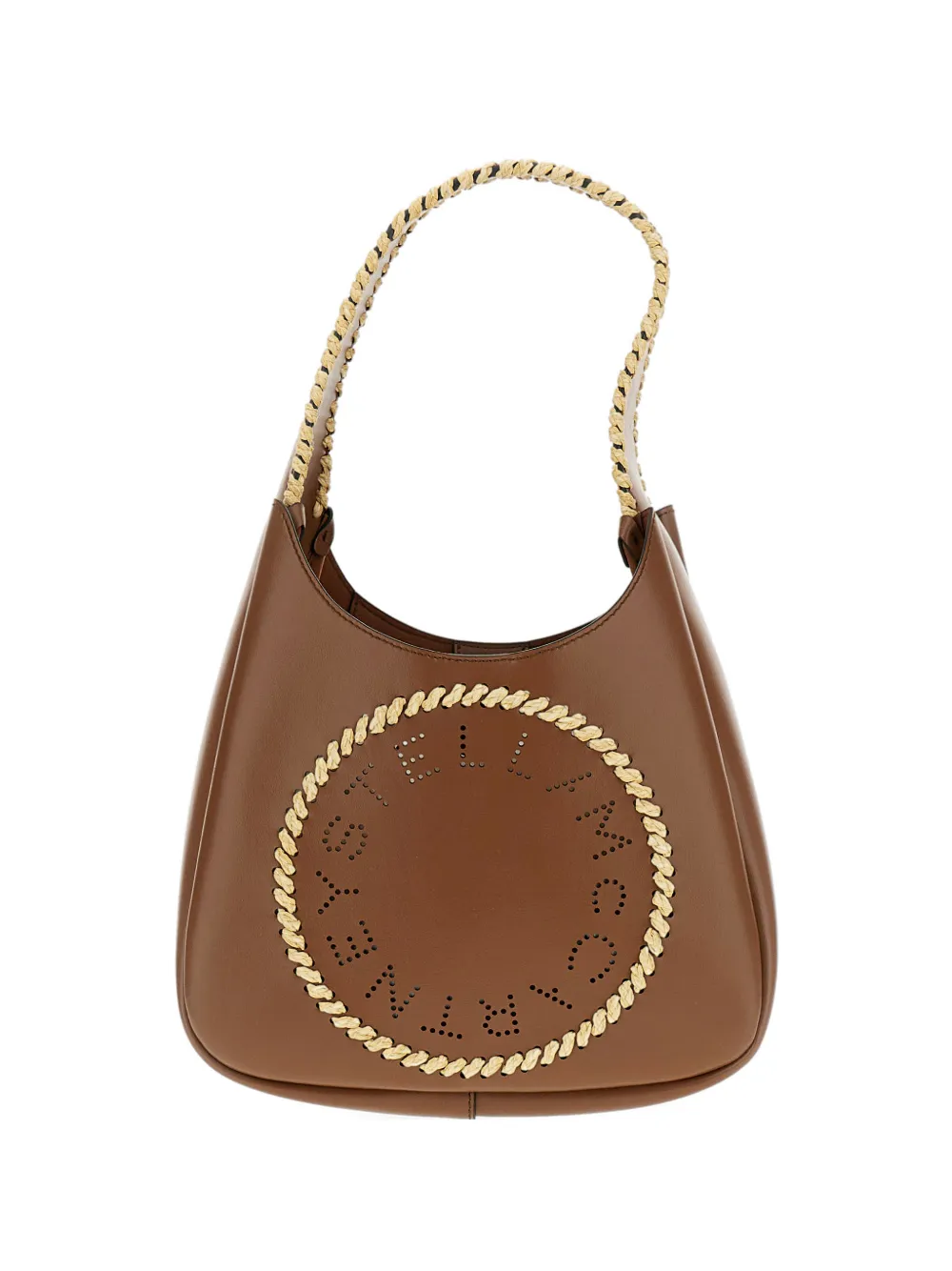 Stella McCartney small braided-strap shoulder bag - Brown