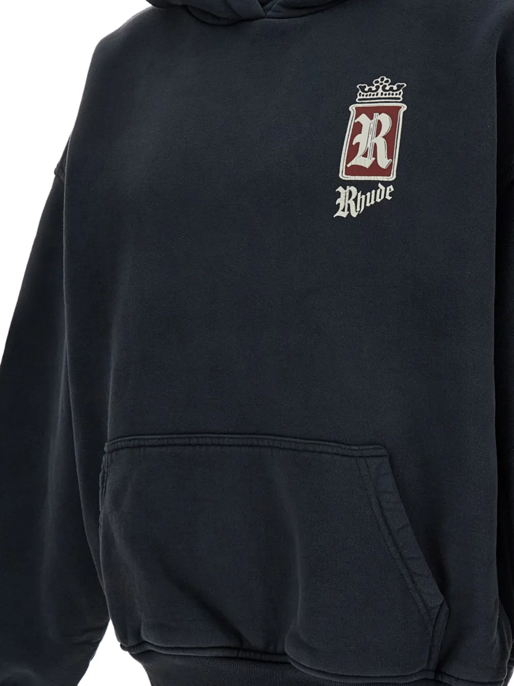 RHUDE Katoenen hoodie met logoprint Blauw