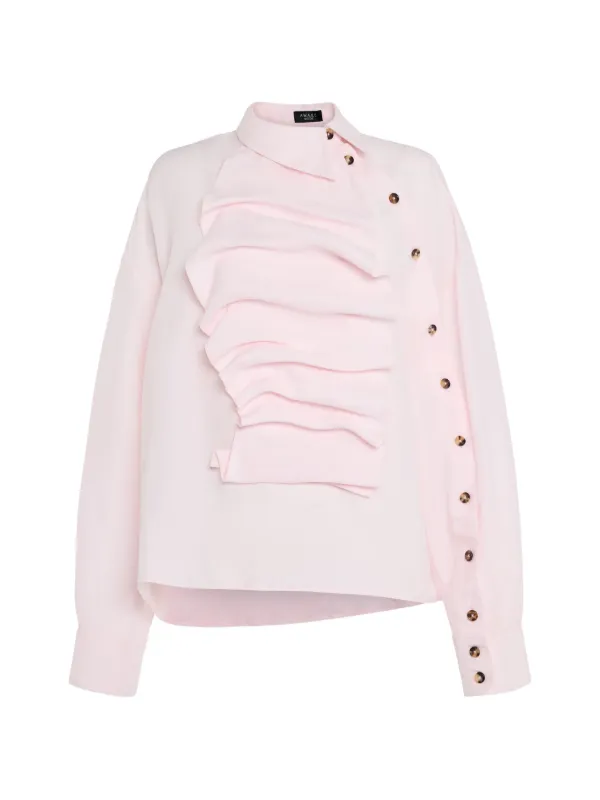 A.W.A.K.E. Mode Button-embellishment Blouse in Pink