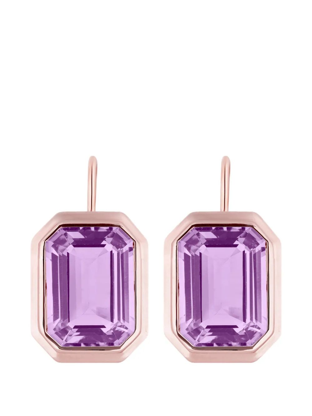 Goshwara Manhattan Amethyst Emerald-cut Earrings