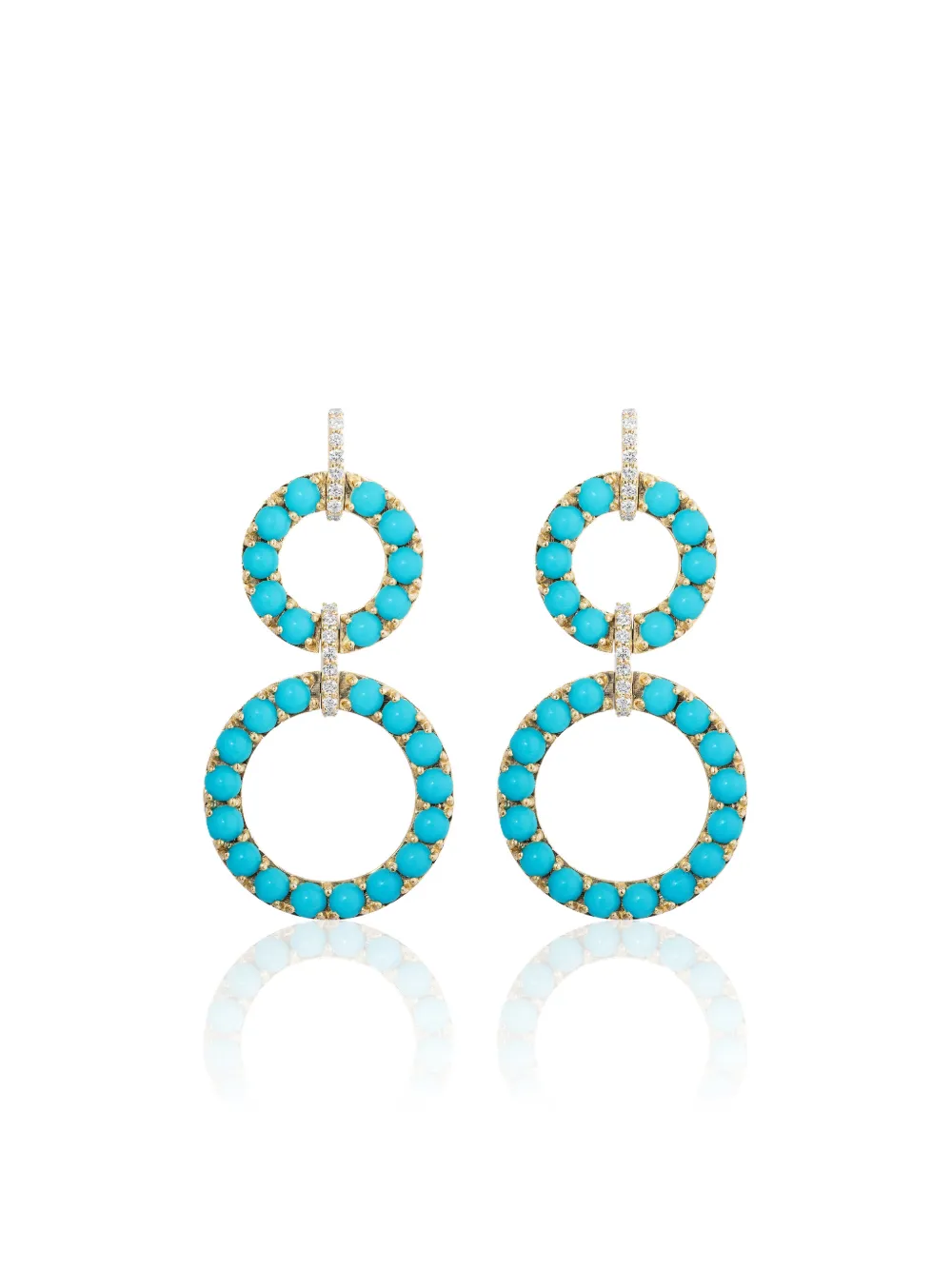 Goshwara G-one Turquoise Diamond Earrings