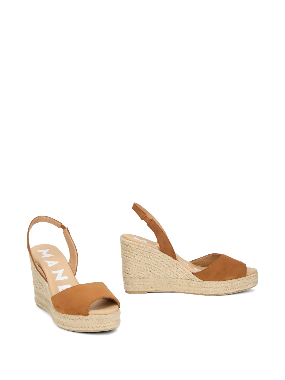 Manebi suede espadrille wedge espadrilles Bruin