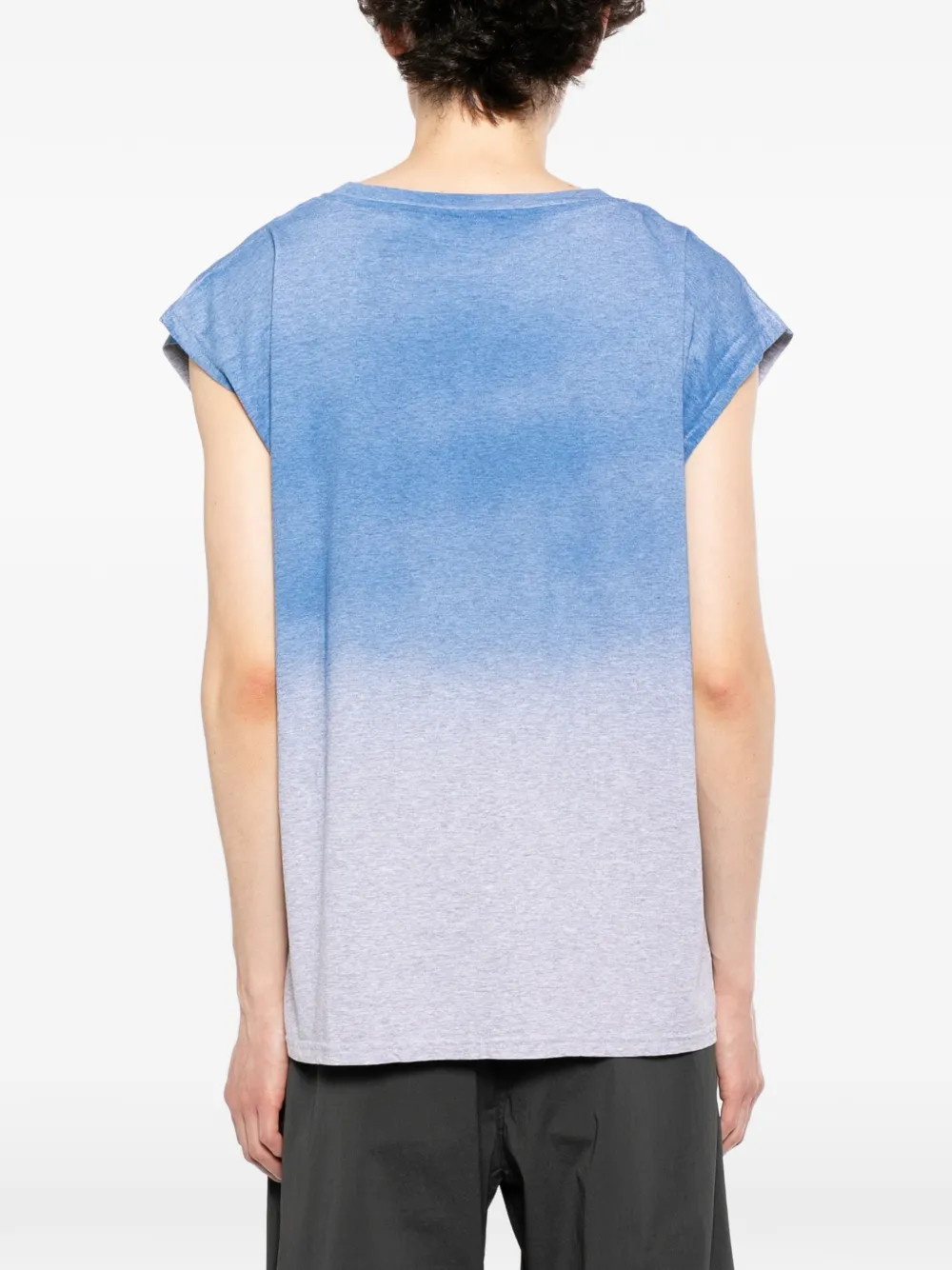 Moschino Mouwloos T-shirt met ombré-effect Blauw