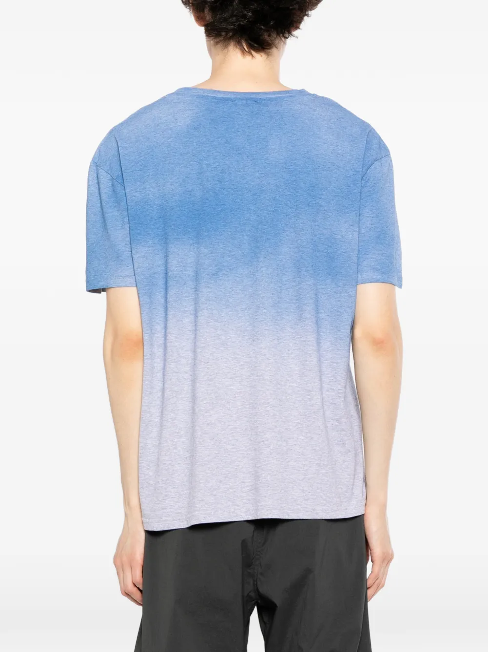 Moschino T-shirt met ombré-effect en ronde hals Blauw