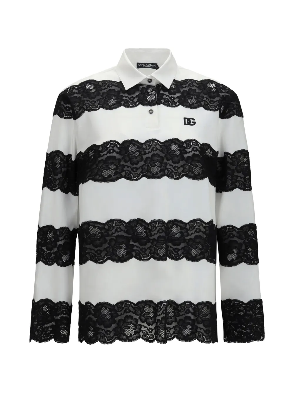 Dolce & Gabbana striped polo shirt - Bianco