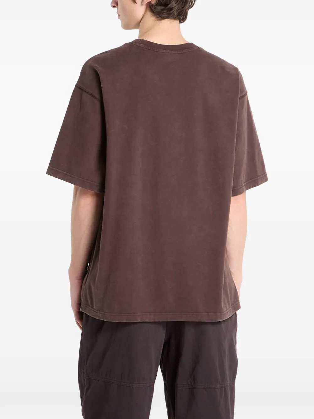 adidas T-shirt met logoprint Bruin