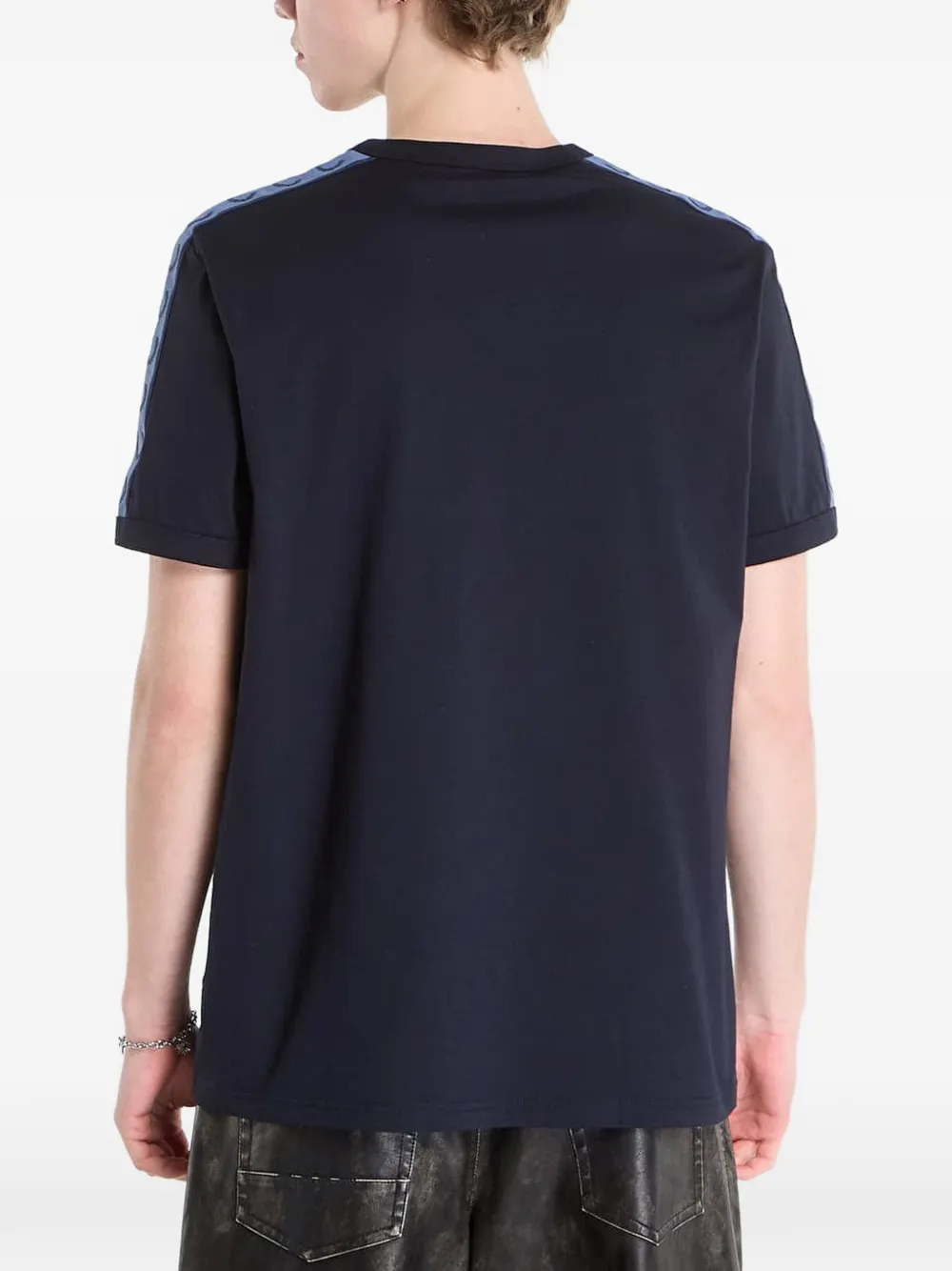 Fred Perry T-shirt met contrasterende band Blauw