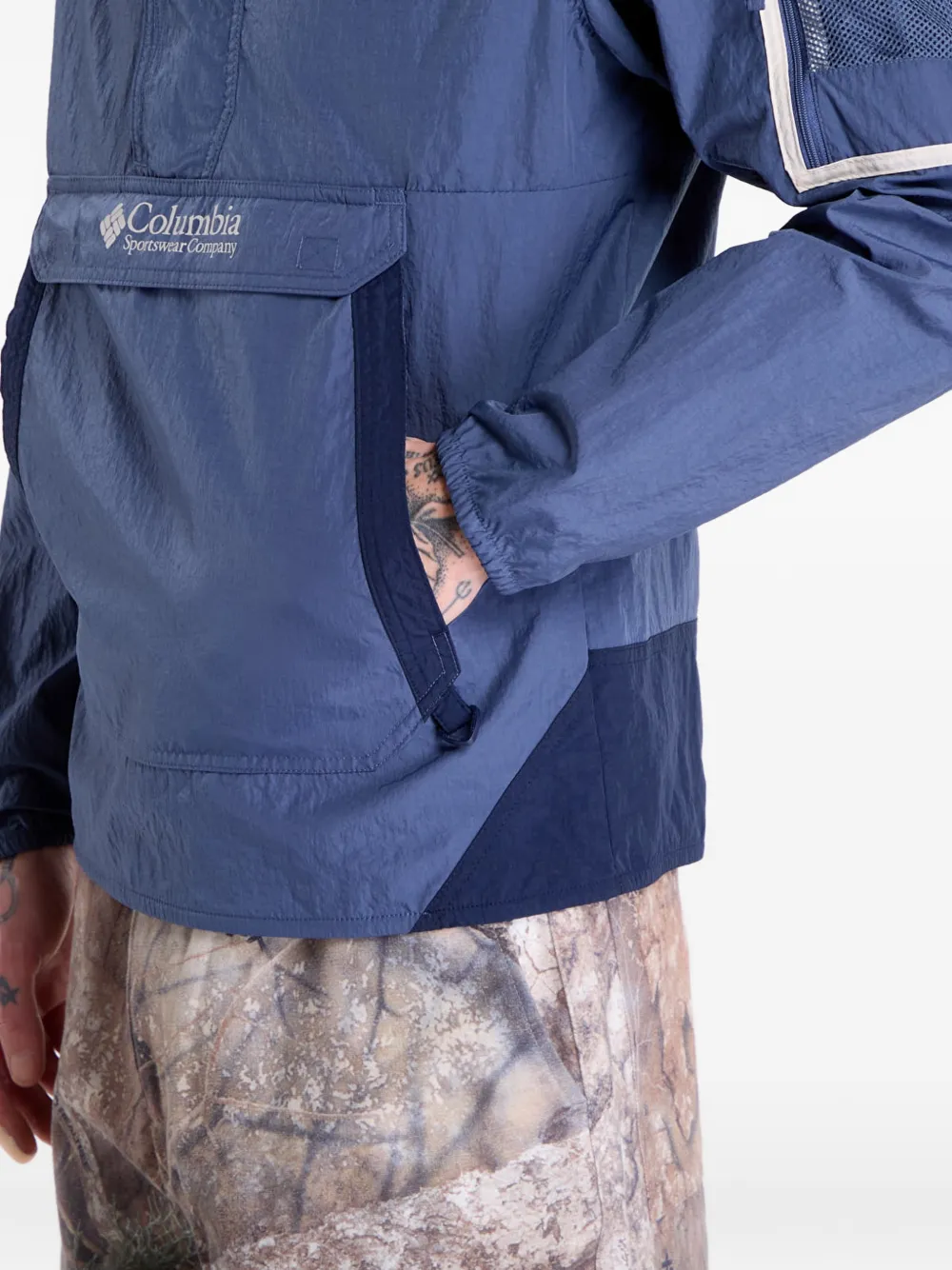 Columbia Challenger jack met capuchon Blauw