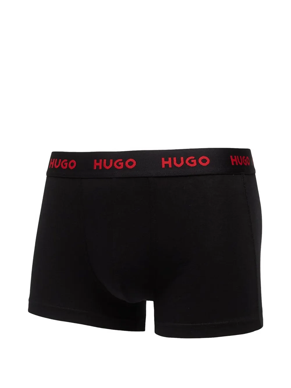 HUGO Drie boxershorts met logoband Zwart