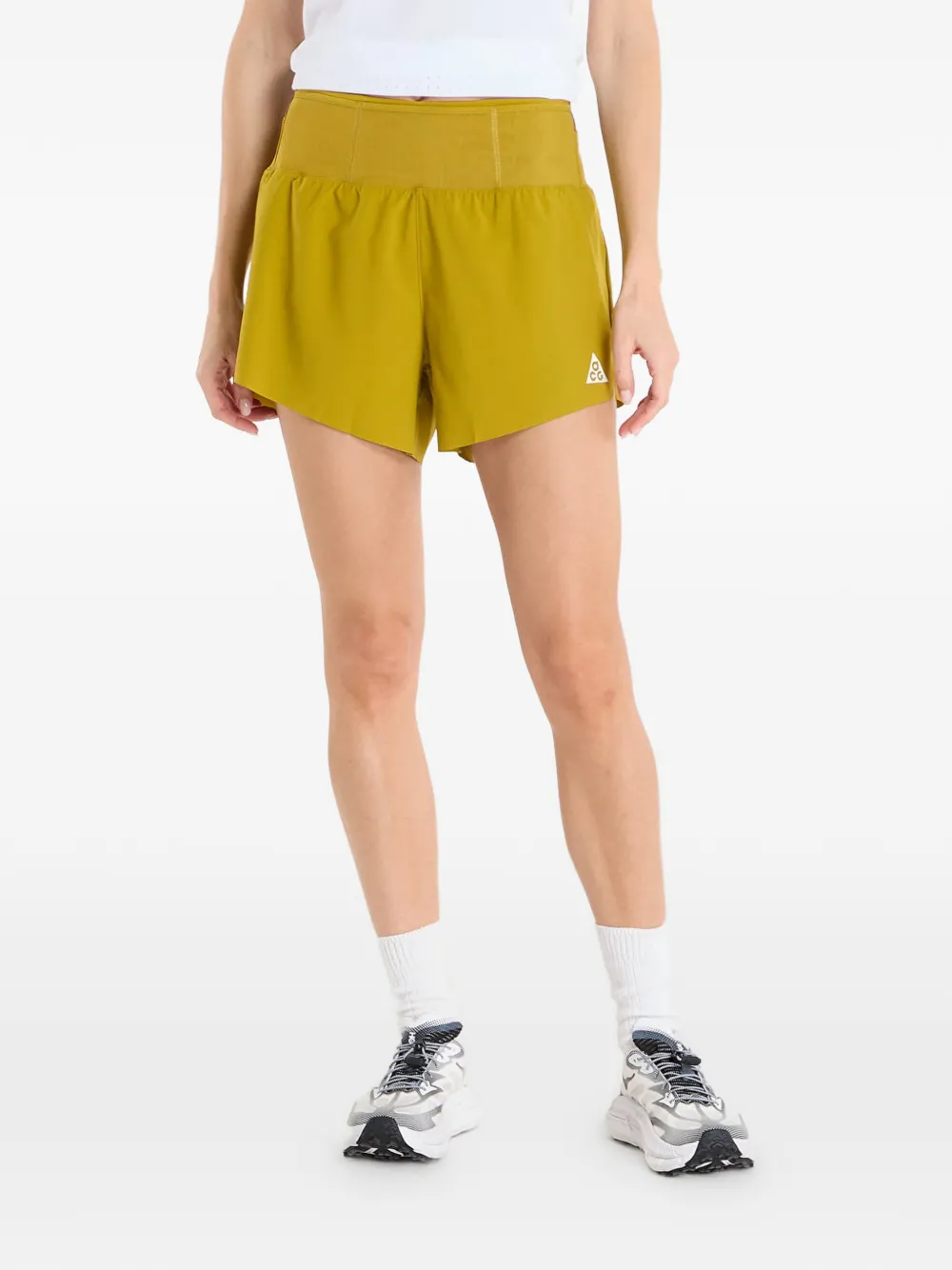 Nike logo-detail running shorts - Grün