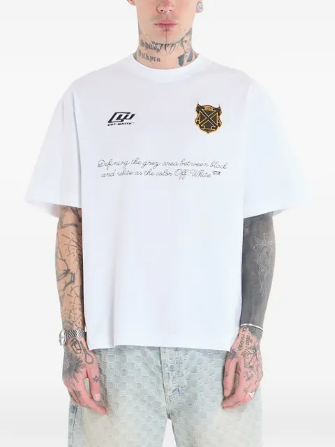 Off-White logo-embroidered T-shirt