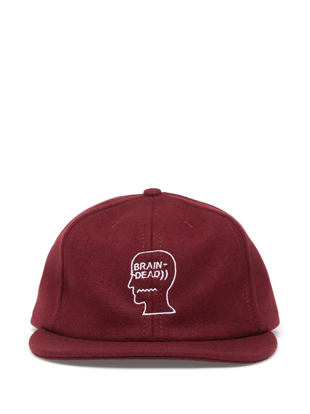Brain Dead Classic Logohead 6-panel Baseball Hat In Red