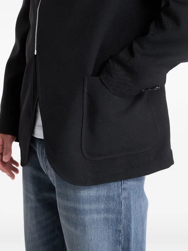 Comme Des Garçons Shirt zip-closure Jacket | Black | FARFETCH IN