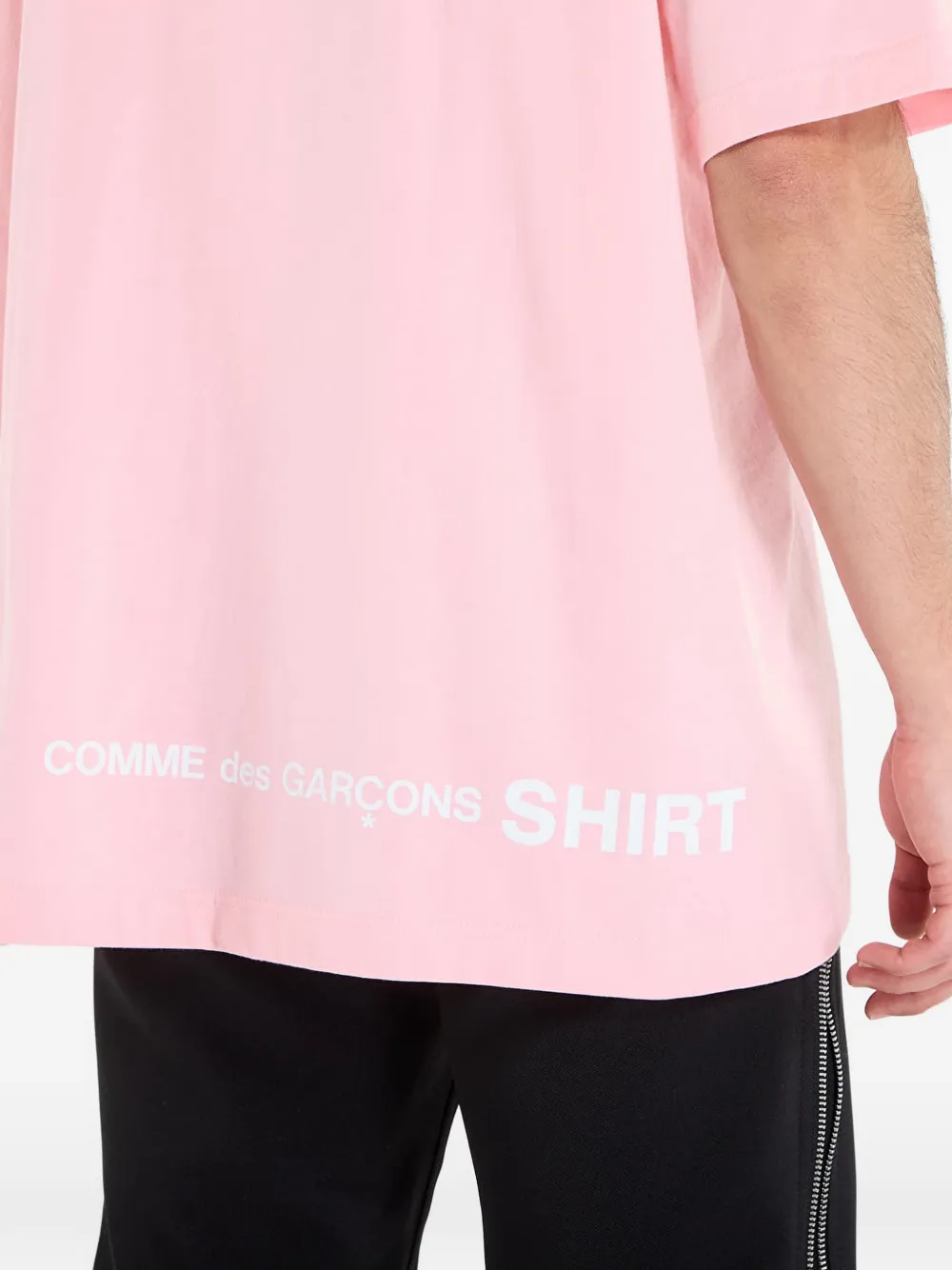 Comme Des Garçons Shirt T-shirt met logoprint Roze