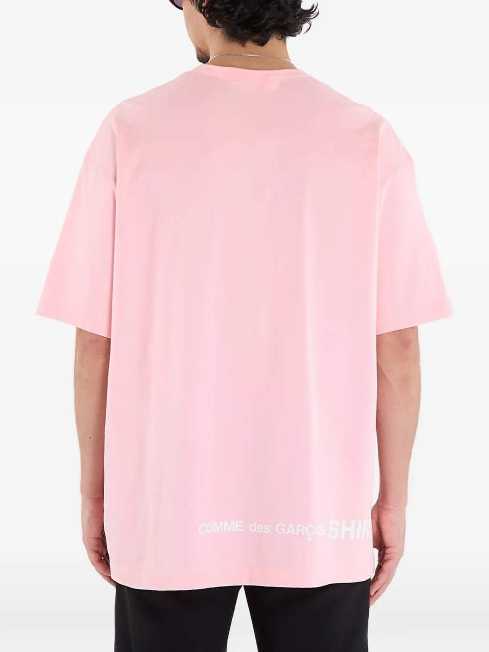 Comme Des Garçons Shirt T-shirt met logoprint Roze
