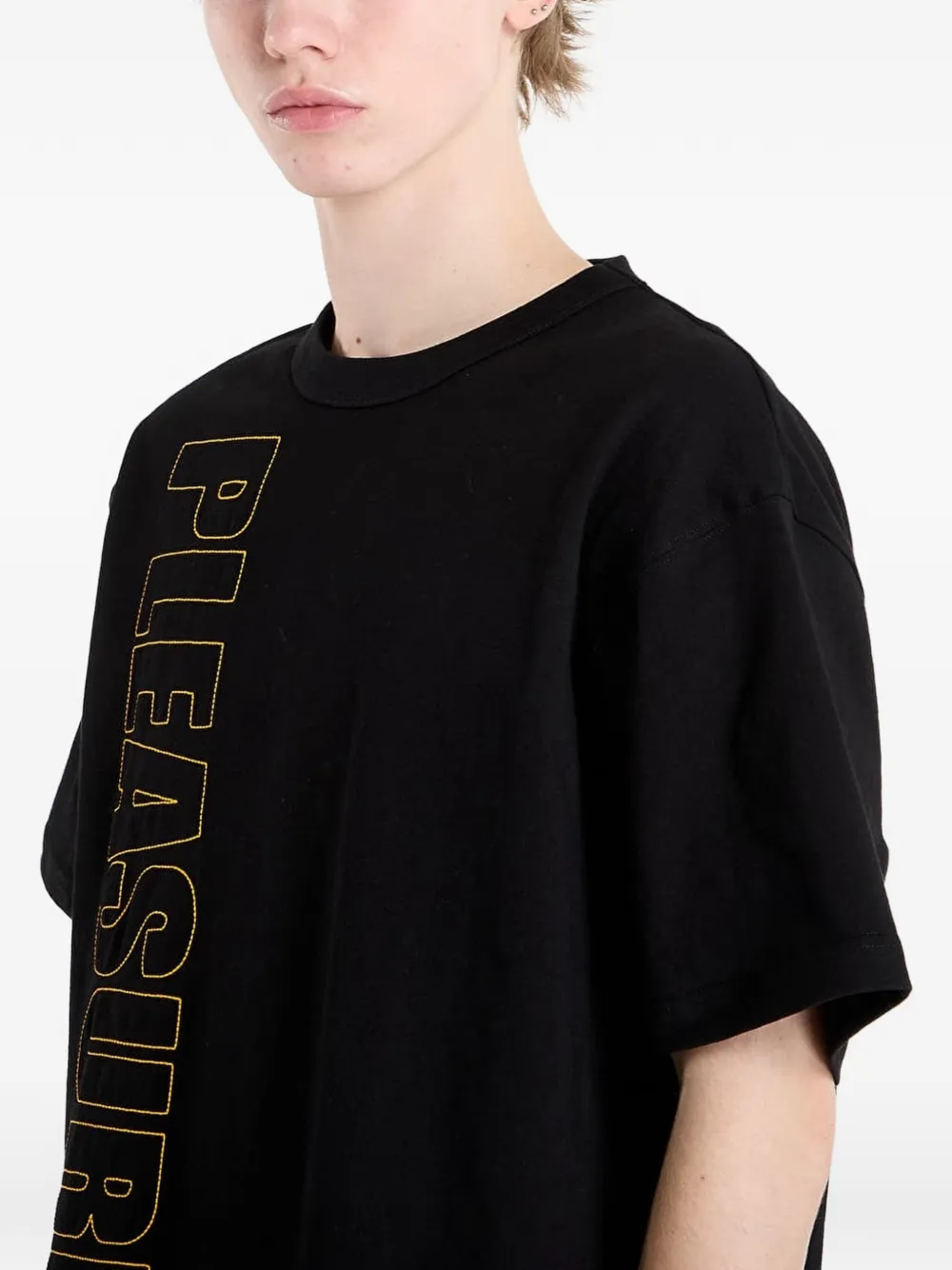 Pleasures Outline zwaargewicht T-shirt Zwart