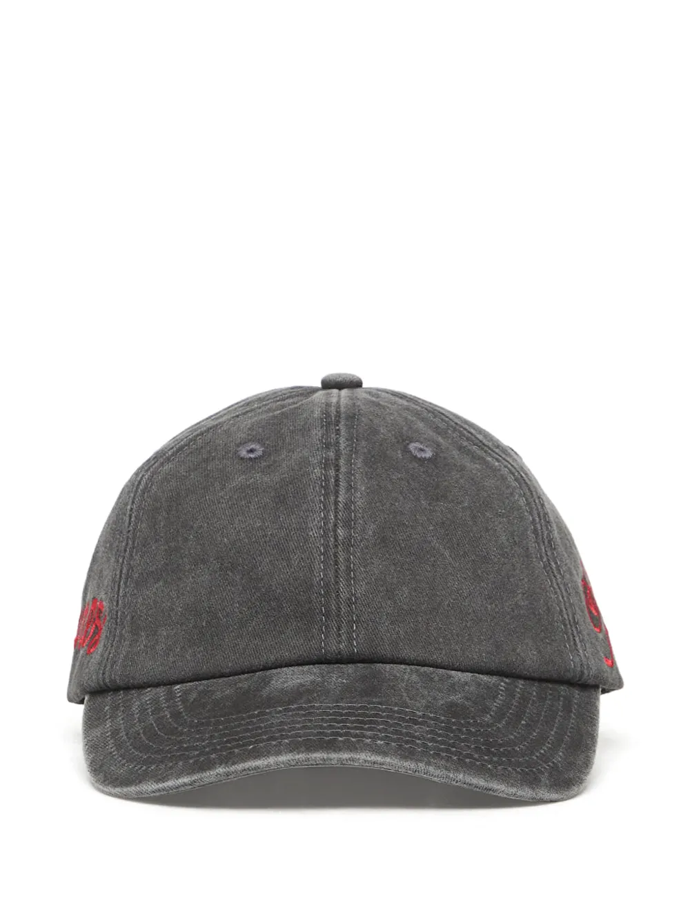 Pleasures Scrawl Embroidered Cap In Gray