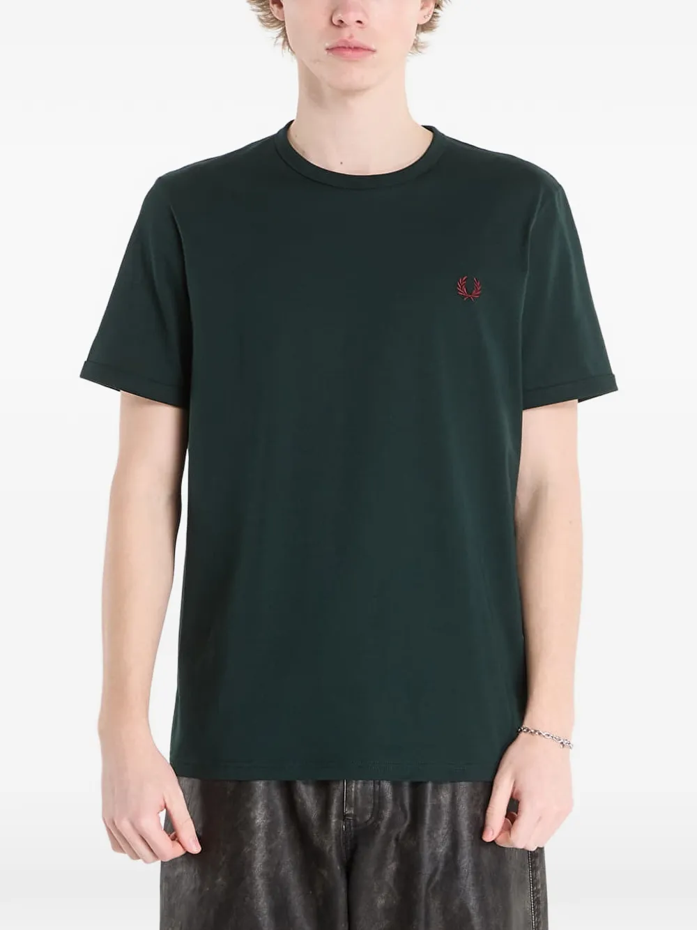 Fred Perry Ringer T-shirt - Verde