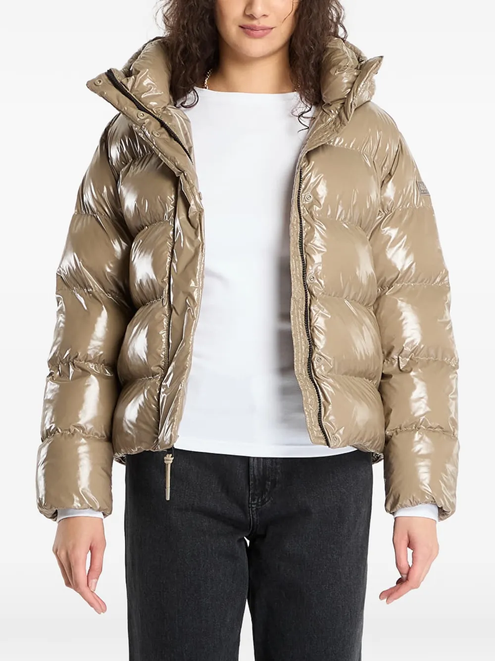 Napapijri A-Glane hooded puffer jacket - Nude