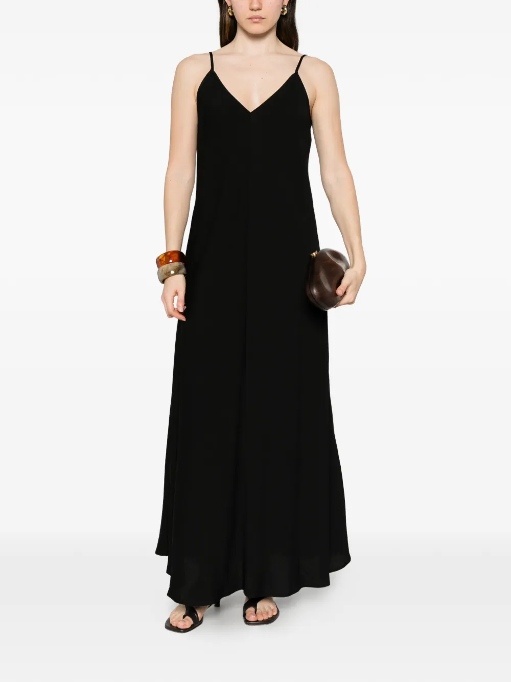  Dixie Vestido Con Cuello En V - Negro 