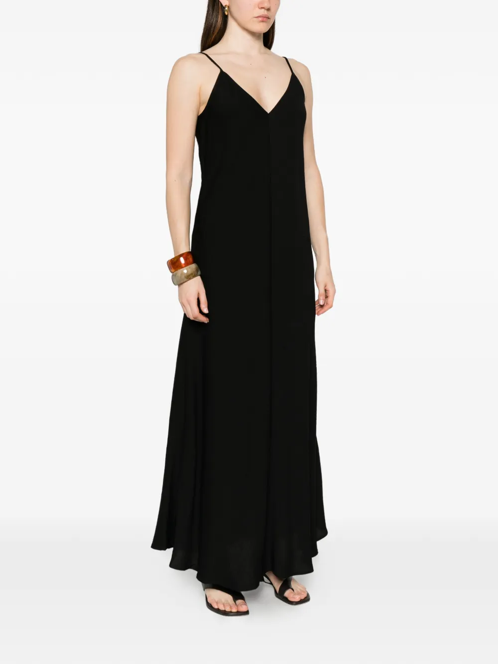  Dixie Vestido Con Cuello En V - Negro 