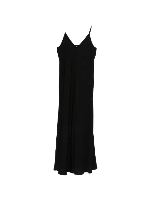 DIXIE crinkled-finish V-neck midi dress