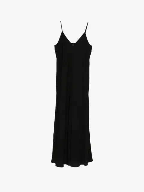 DIXIE crinkled-finish V-neck midi dress