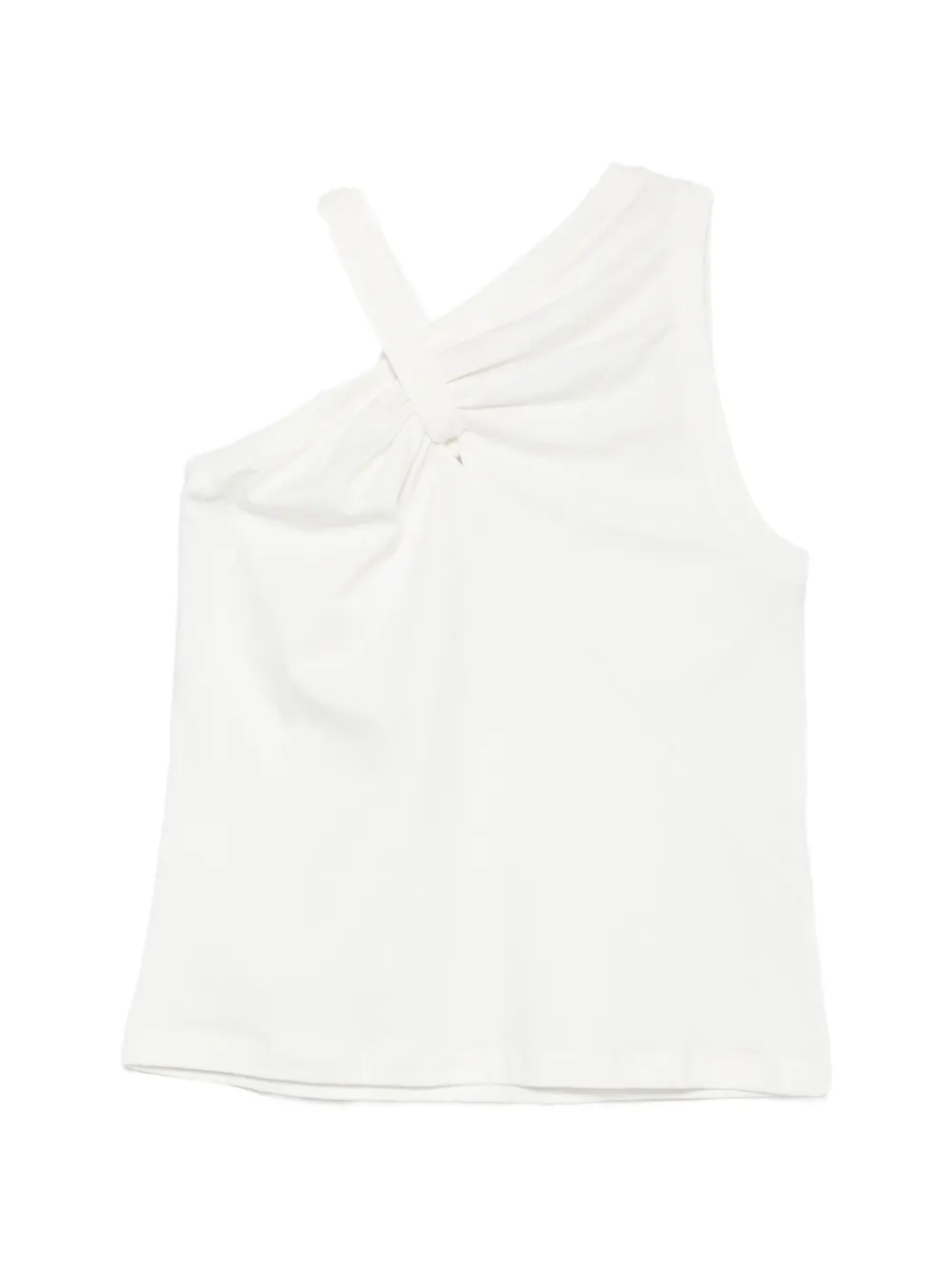 Solotre Knot Sleeveless Top In Neutral