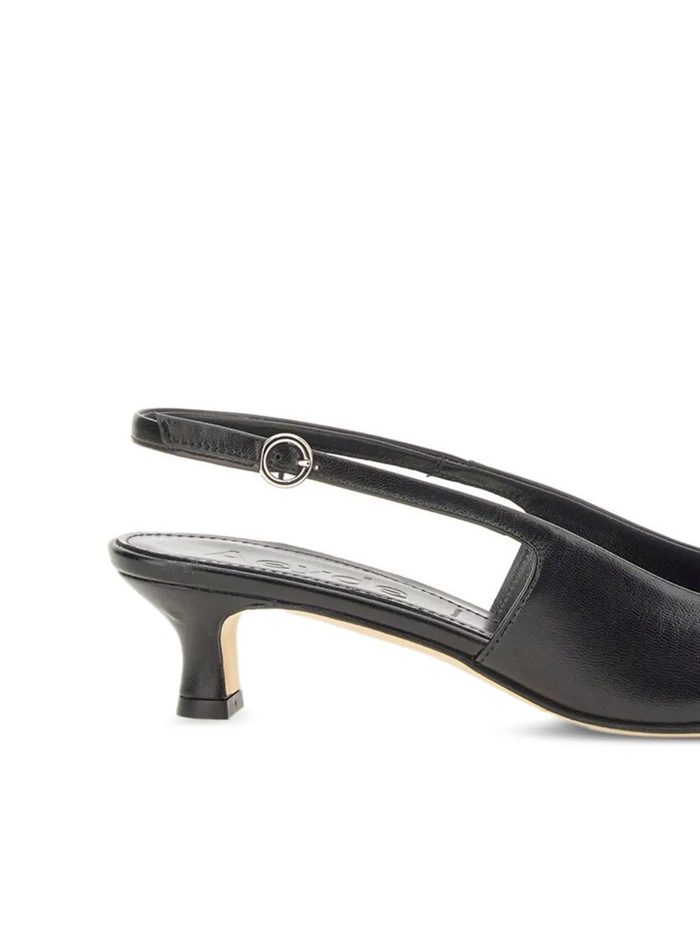 Aeyde slingback pointed-toe mules Zwart
