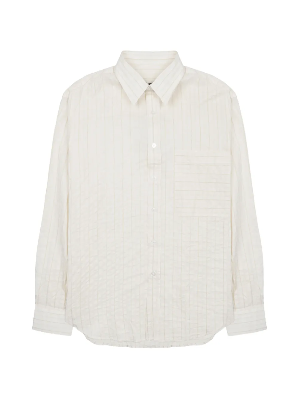 Costumein Andrea vertical-stripe chest-pocket shirt - Toni neutri