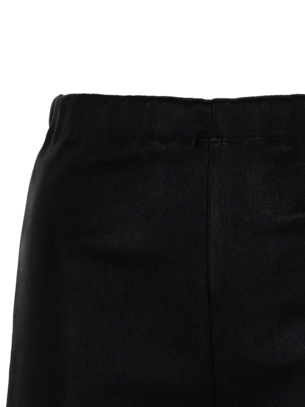 Rick Owens Lilies Line Lilies high waist leren shorts Zwart