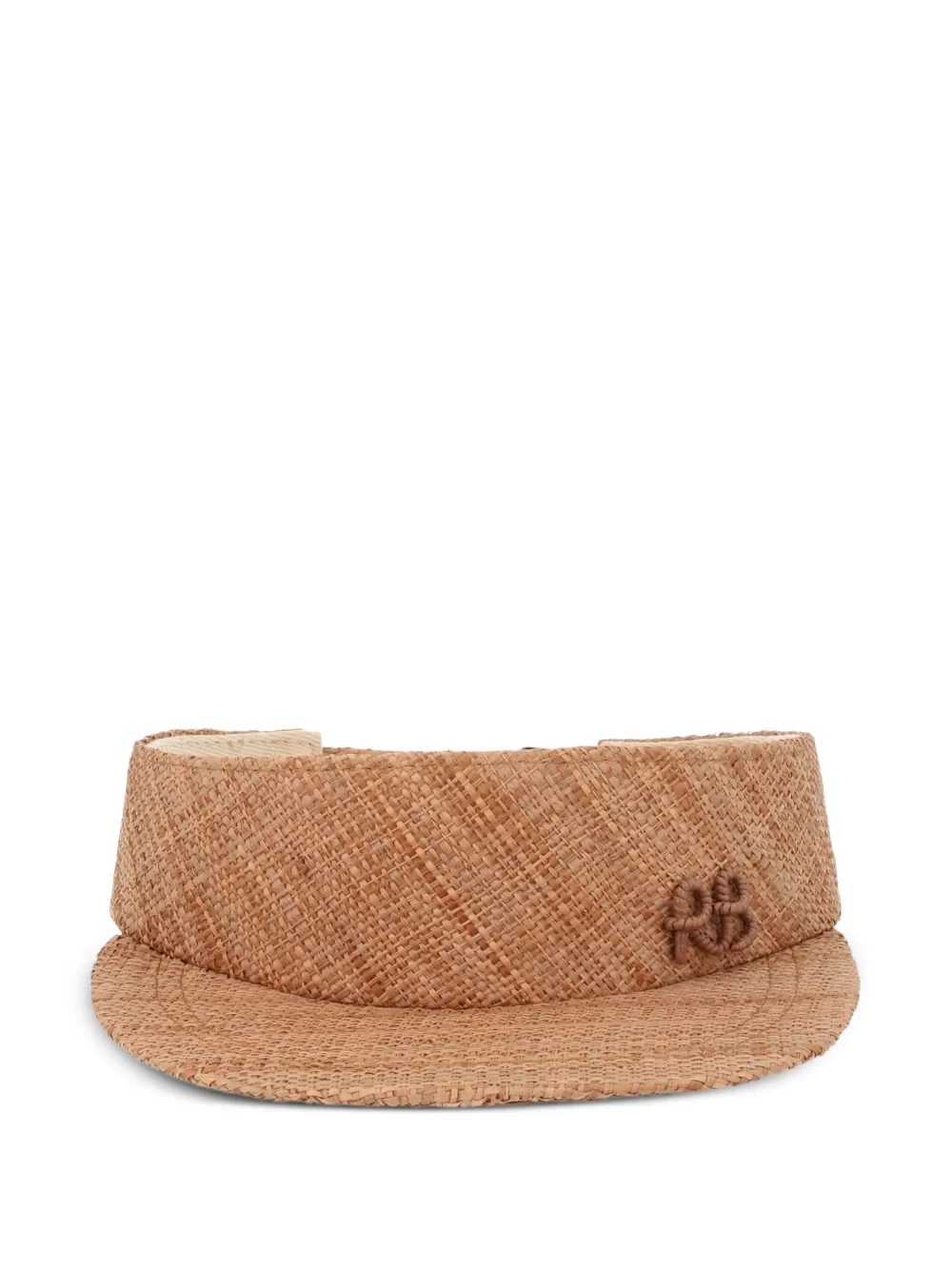 Ruslan Baginskiy logo-plaque straw visor - Nude