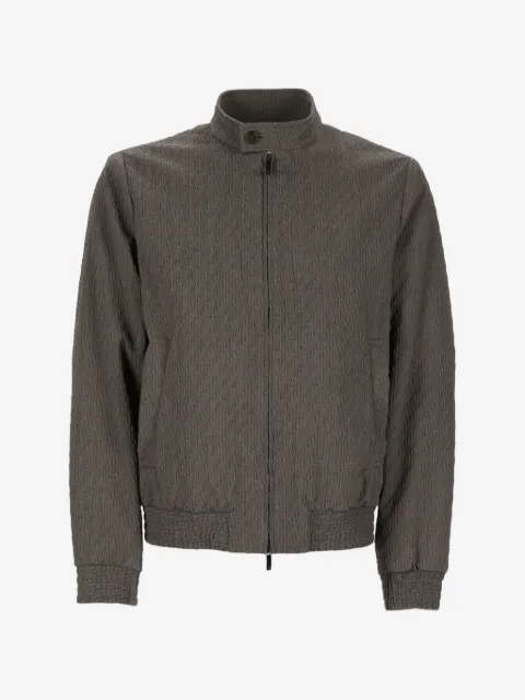 Emporio Armani textured zip-up jacket