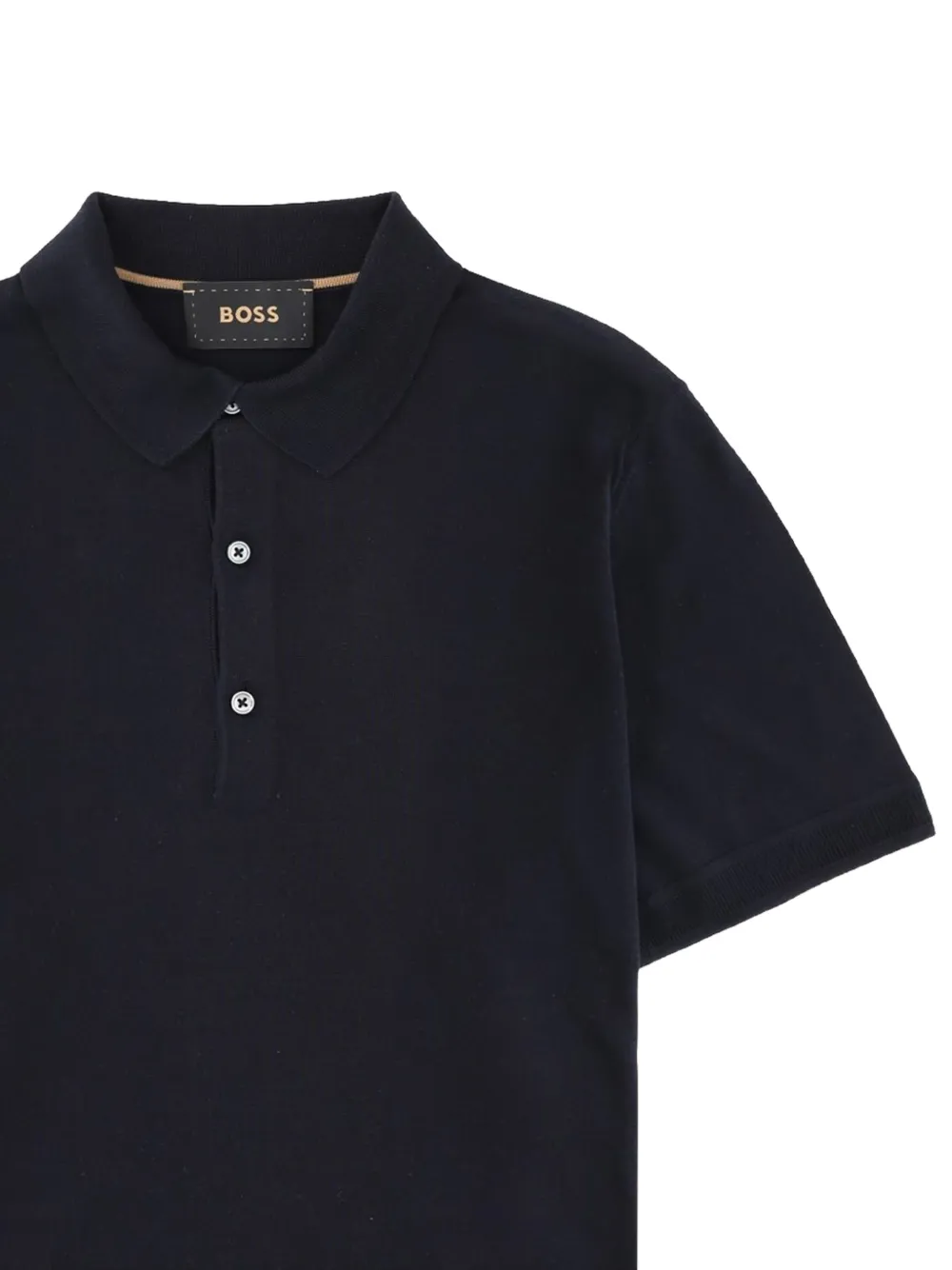 BOSS Zijden poloshirt Blauw