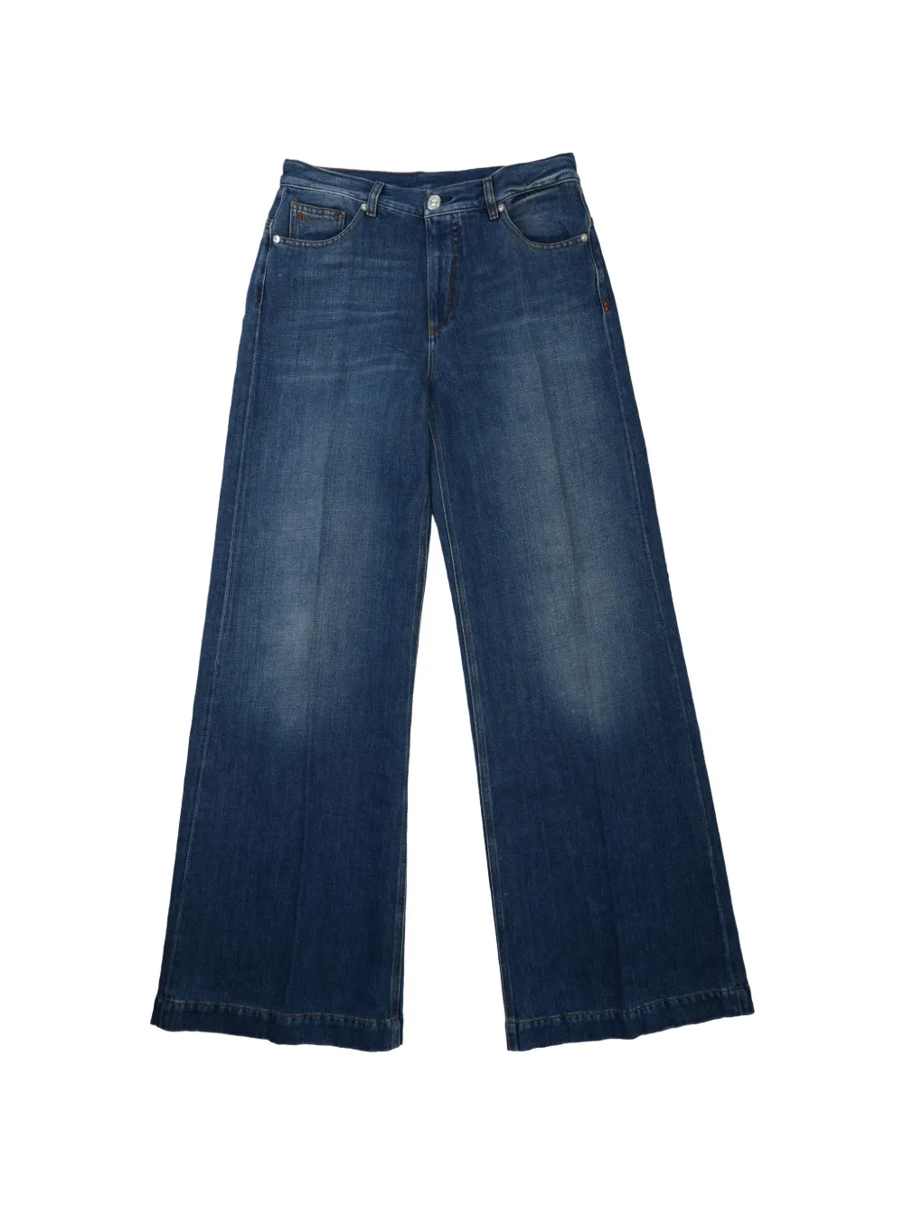 Nine In The Morning faded wide-leg jeans - Blu