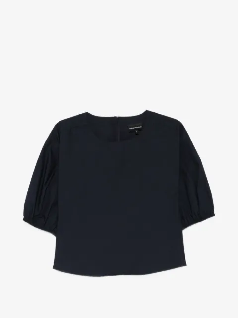 Emporio Armani blusa con mangas farol
