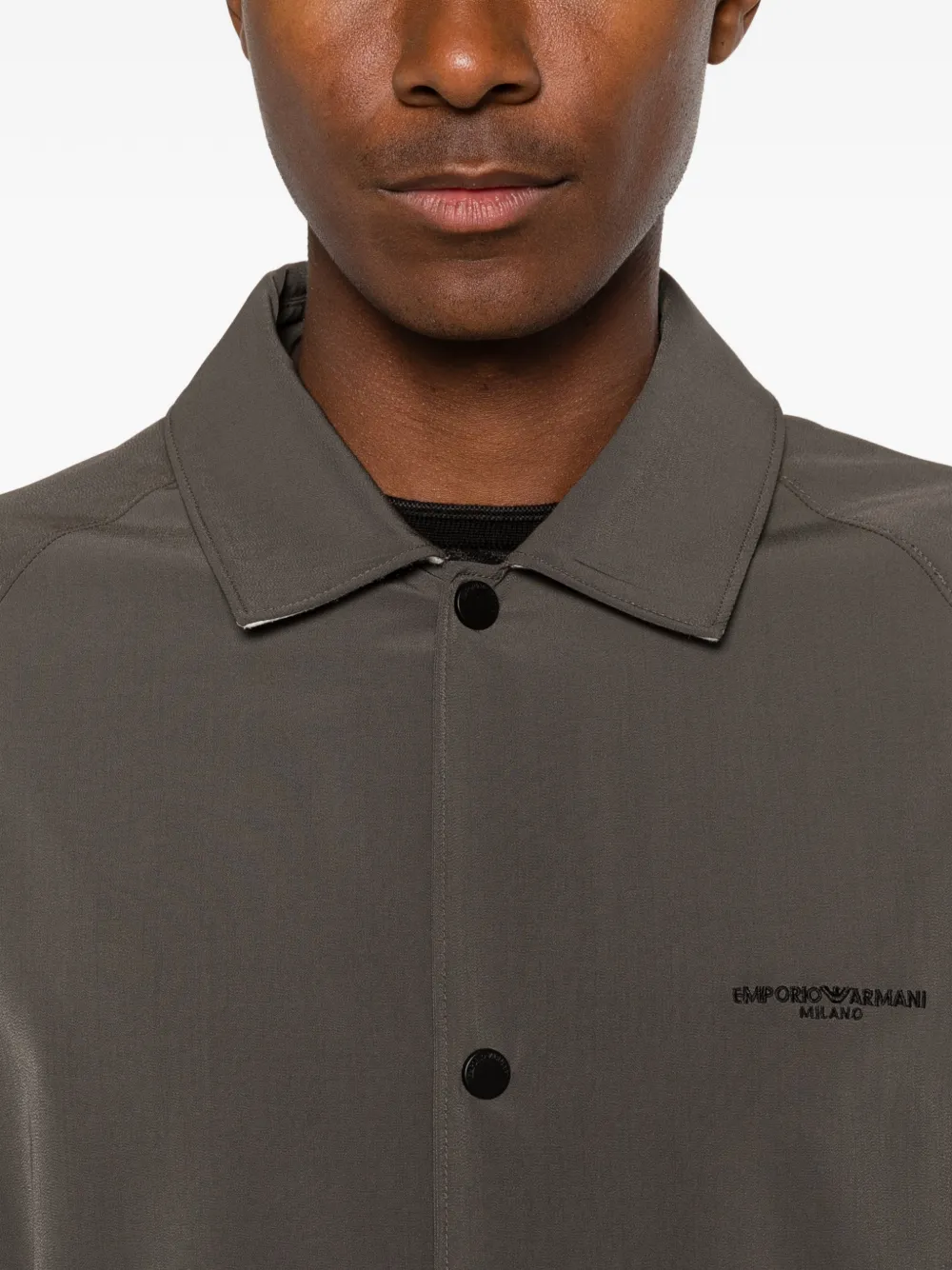 Emporio Armani Jack met raglan mouwen en geborduurd logo Bruin