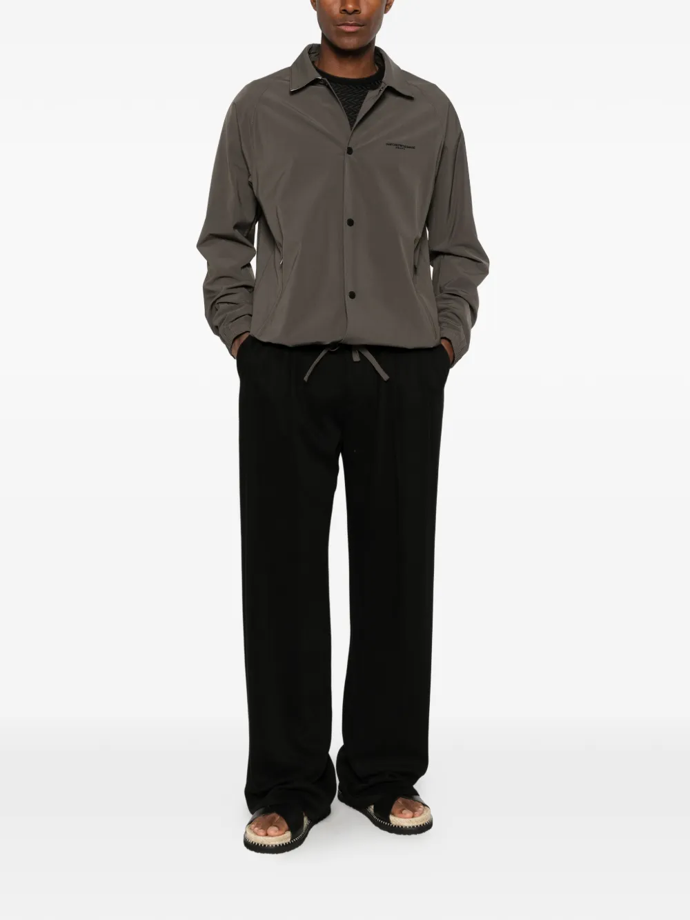 Emporio Armani Jack met raglan mouwen en geborduurd logo Bruin