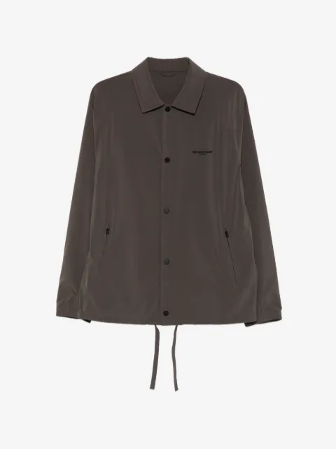 Emporio Armani logo-embroidered raglan-sleeve jacket