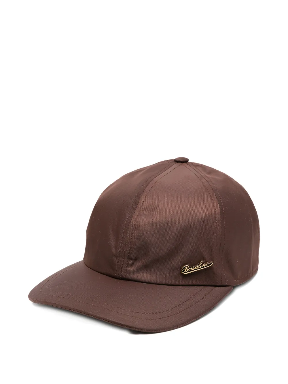 Borsalino logo cap - Marrone