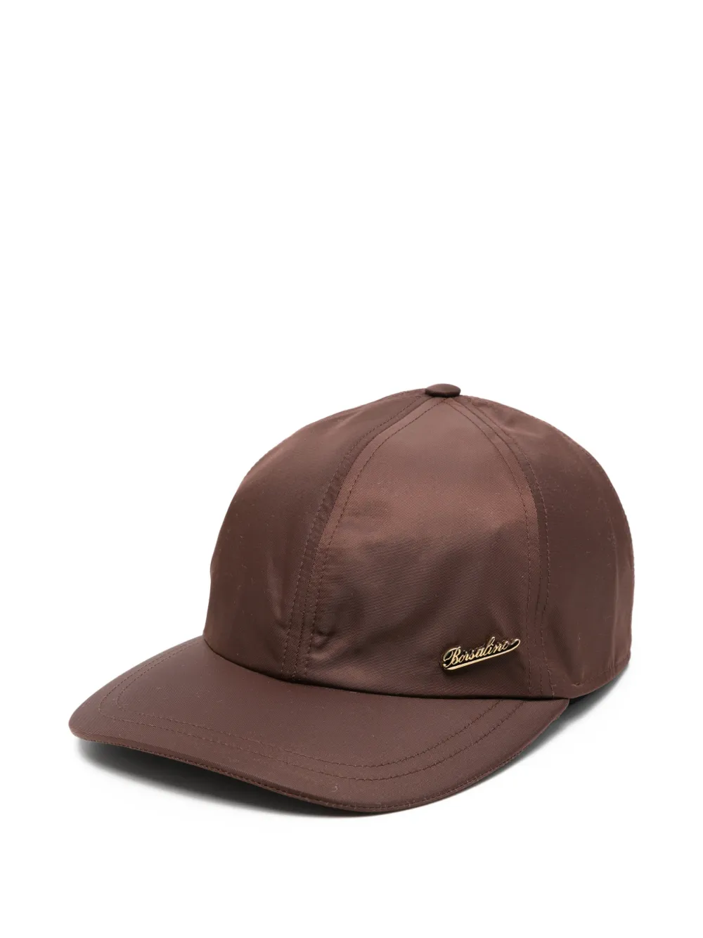 Borsalino logo cap - Marrone