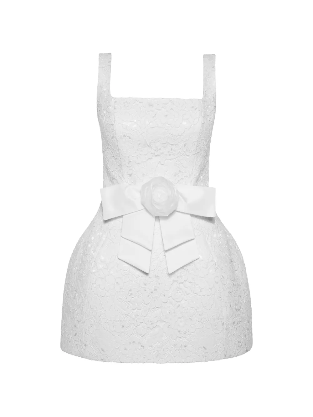 Anouki Bow-detail Mini Dress In White