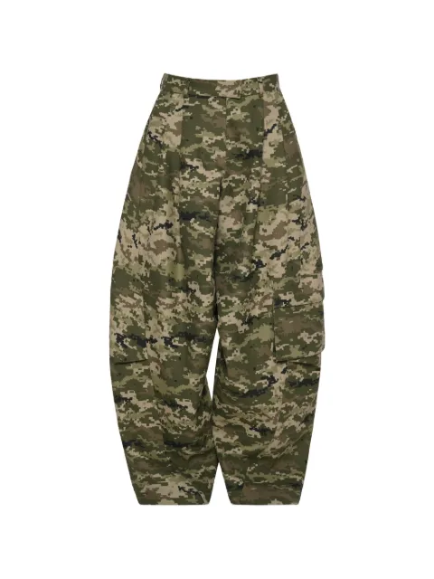 ANOUKI camouflage-print baggy trousers